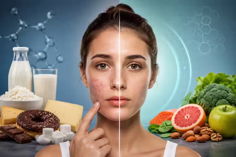 Acne e Alimentazione: Cosa Dice Davvero la Scienza su Latticini, Zuccheri e Indice Glicemico